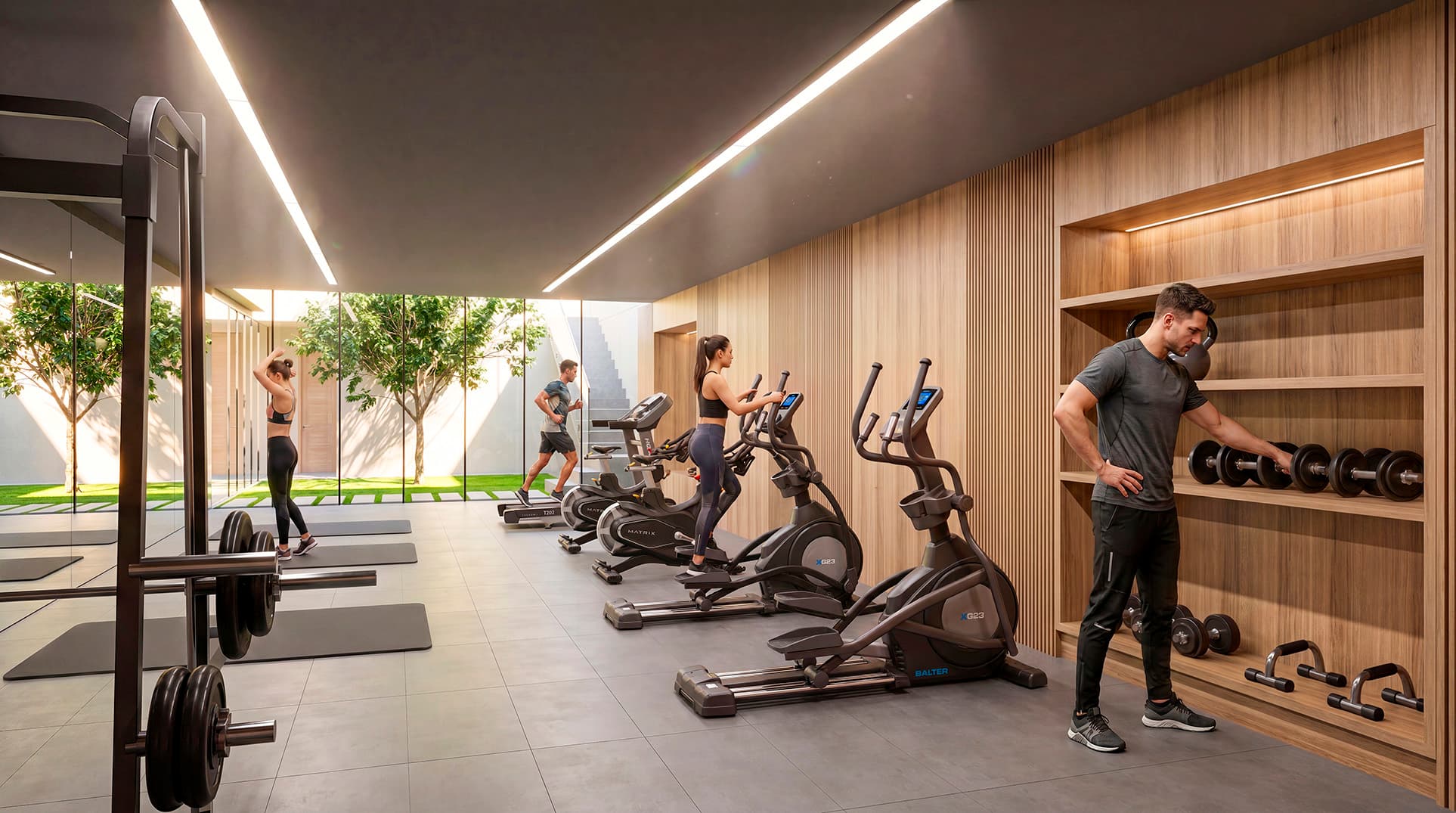 Gimnasio equipado
